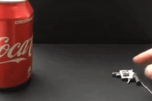 Nickel-Plated Xythos Miniature 2mm Pistol