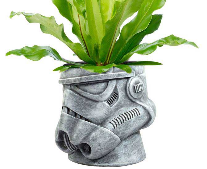Star Wars Stormtrooper Stone Plant Pot.