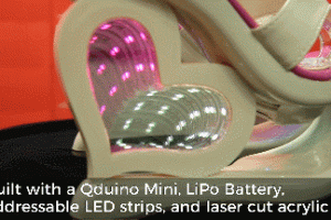 DIY: Infinity Mirror Heart Heels with Qduino