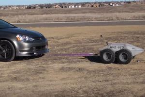 Mega Hurtz Robot Towing a 2500lb Car