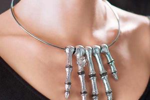 Skeleton Hand Necklace
