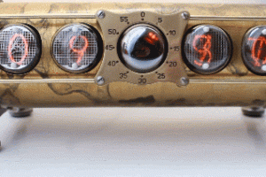 Dekatron Nixie Tube Steampunk Clock