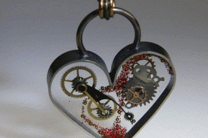 Clockwork Steampunk Heart Necklace