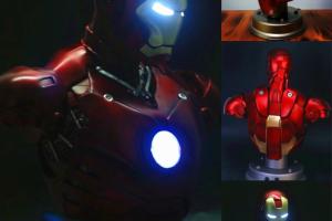Gmasking Iron Man 1:2 Bust with Light-up Eyes & Arc Reactor