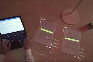 Lampix Desktop Augmented Reality System
