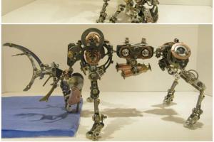 Interactive Mechanical Deer Sculpture