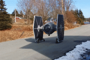 Motorized Star Wars Tie Fighter Built Using eWheelchair Motors