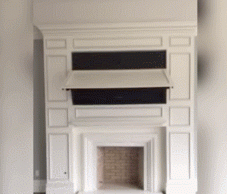 Motorized Above Fireplace Flip-Around TV Mount