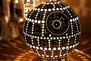 Handmade Death Star Lamp