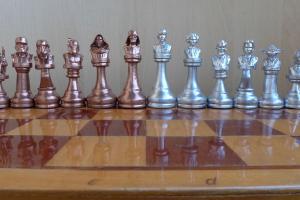 Handmade Copper/Silver Star Wars Chess Set