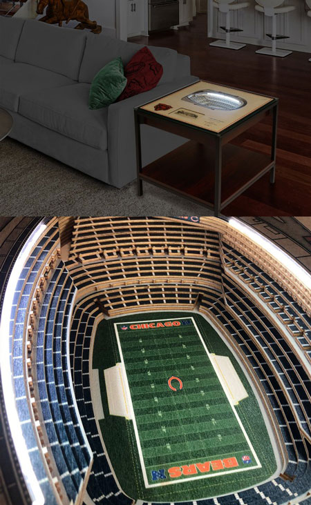 3d Stadiumview Led End Table Nfl Nhl Mlb