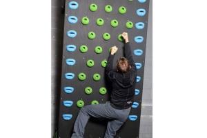 Atomik 15-Degree Pegboard Climbing Wall for Ninja Warrior Training