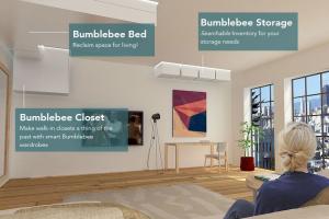 Bumblebee Spaces’ AI Enhanced Robotic Furniture Drop from the Ceiling