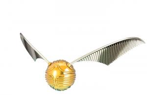 Levitating Golden Snitch Sculpture with Light