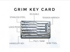 Grim Key Card & Tag: Wearable Lock Pick & Escape System