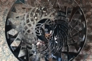 Mirror Acrylic Rotating Wall Art with Moiré Effect