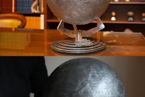 30cm Topographic Moon Globe with 3D Features