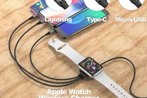 UFour: Apple Watch Charger with USB-C + Micro USB + Lightning Cables