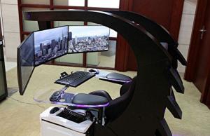 IWJ20 Gaming Workstation with Massage, Heating, Support for Triple Monitors