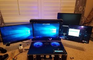 Triple Monitor Briefcase PC