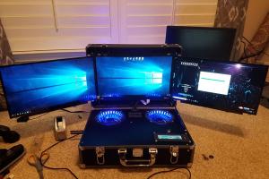 Triple Monitor Briefcase PC