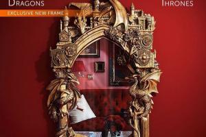 Mirror of Dragons: 3D Carved Game of Thrones Mirror Frame