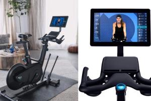 Flywheel Home Bike with Built-in Tablet, Interactive Training