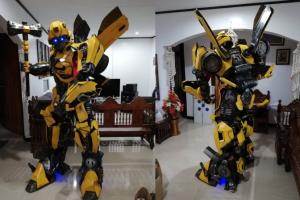 Bumblebee with Motorized Helmet/Wings/Blaster for Cosplay