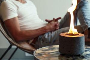 FLIKR Fireplace Burns Alcohol