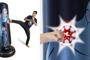 Interactive Kickboxing Bag with Games, Sound Effects, Scoring System