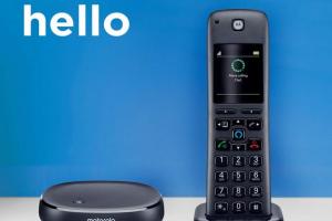 Motorola AXH02 Cordless Phone with Alexa & Call Blocker