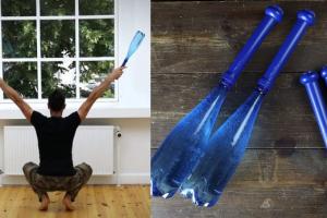 Pahlavandle: Adjustable Indian Clubs with Water Bottles