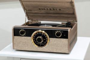 Victrola Wood Metropolitan 4-in-1 Record Player with Bluetooth