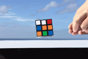 Floating Self-Solving Rubik’s Cube