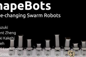 ShapeBots: Shape Changing Swarm Robots