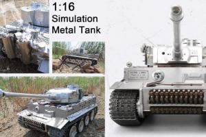 Wesxm 1:16 RC Tiger I Military Tank with Smoke, Sound, Recoil