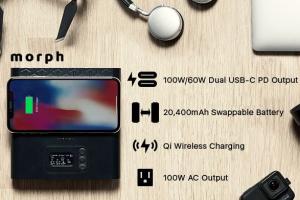 Morph Modular Power Bank with Swappable Batteries