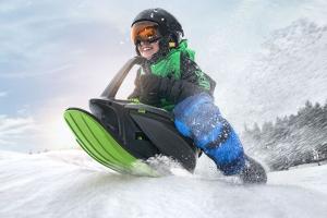 Sit Down Skiboard for Winter Action