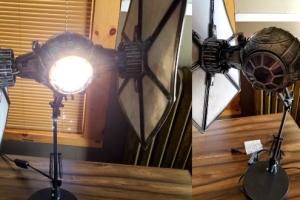 Handmade TIE Fighter Desk Lamp for Star Wars Fans