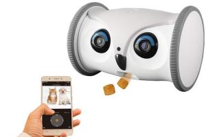SKYMEE Owl Robot Pet Camera & Treat Dispenser