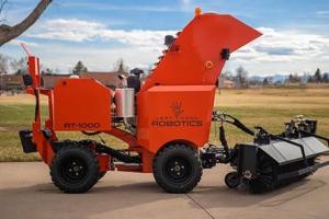Left Hand Robotics RT-1000 Autonomous Robot Tractor Clears Snow, Mows Grass
