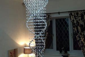 7PM Double Helix LED Crystal Chandelier