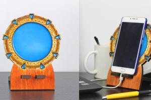 Stargate Phone Dock, Nightlight with Phosphor Afterglow