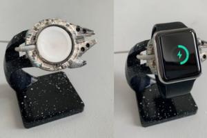 3D Printed Star Wars Millennium Falcon Apple Watch Charging Dock