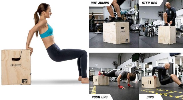 GoSports Fitness Launch Box, 3-in-1 Plyo Jump Box