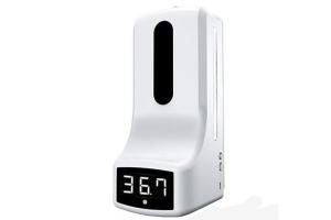 K9 Touchless Thermometer with Hand Sanitizer Station