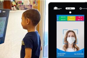 FaceGraph Contactless Body Thermometer Kiosk with NFC
