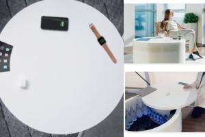 Comet Android Powered Nightstand with Cooler + Touch Apps + Wireless Charging