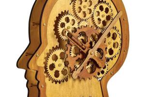 Kintrot 3D Brain Moving Gear Clock