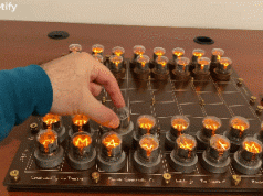 Nixie IN-7 Chessboard Powered via Induction